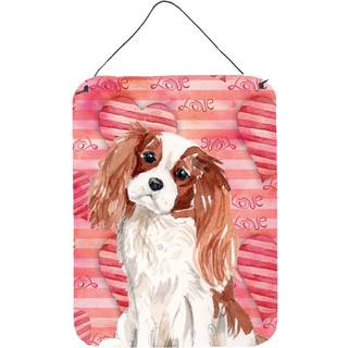 """" Caroline's Treasures Blenheim Cavalier Spaniel Love Metal Print 16 """" ""X 12"" """" Multicolor """"