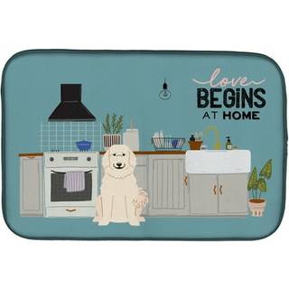 """" Caroline's Treasures CK7787DDM Pyrenese Kitchen Scene Dish-Drying-Mats 14 X 21 Multicolor """"