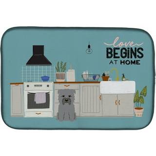 """" Caroline's Treasures CK7763DDM Gray Glen fra Imal Kitchen Scene Dish-Drying-Mats 14 X 21 Multicolor """"