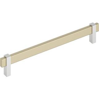 Amerock Mulino 8-13/16 tommer (224 mm) Center-til-centre Golden Champagne/Polished Chrome Cabinet Pull BP36728BBZ26