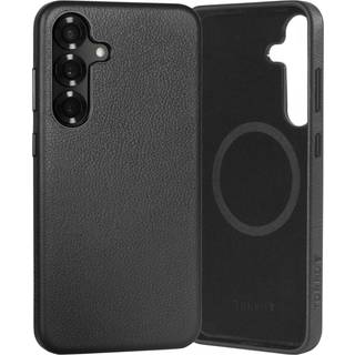 Galaxy S25+ Leather Bumper Case (Qi2/MagSafe Charging Compatible) - Black