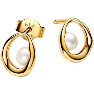 Pandora 263295C01 Ohrstecker für Damen Oval mit Perle Goldfarben