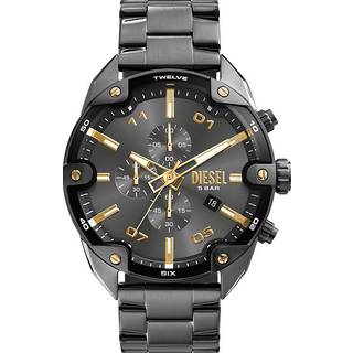 Diesel DZ4669 Spiked Gunmetal IP Bracelet Watch - W11310