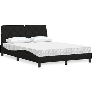 Seng Med Madras Stof - Sort / 120 x 200 cm