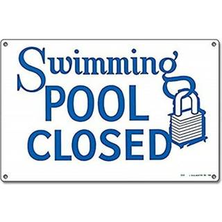 Poolmaster -tegn til bolig- eller kommercielle svømmebassiner Swimming Pool Lukket 18 """" X 12 """"