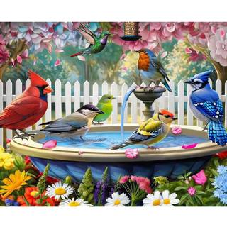 Springbok Birds of Spring 500 Piece Puzzle for Adults - Funktioner nordamerikanska vildfåglar