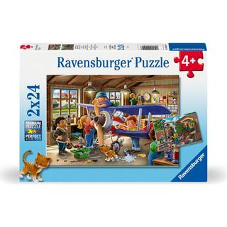 Ravensburger Airplane & Train Repairs Puslespil 2x24 Brikker