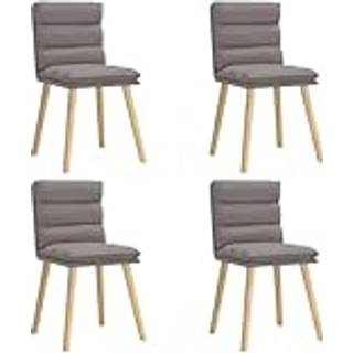 spisebordsstole 4 stk. stof gråbrun