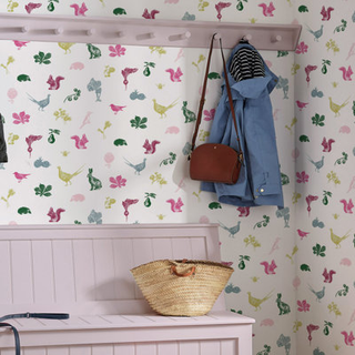 Joules Wallpaper Etched Woodland 118553