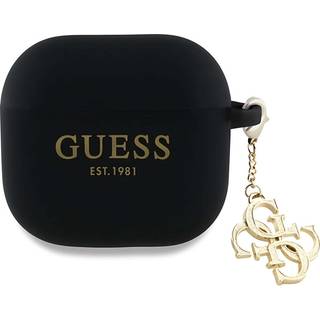 AirPods 4 Guess 4G Charm Silikone Cover - Sort