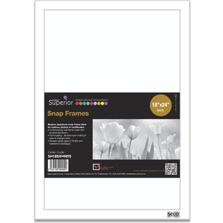 Seco 25mm Mitred Snap Frame 18 """" X24 """" White (SN1824WHITE)
