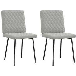 Spisebordsstole Fløjl - 4 / Lysegrå