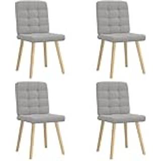 spisebordsstole 4 stk. stof sky grå
