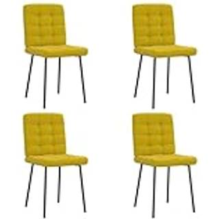 Spisebordsstole Velour - 4 / Gul