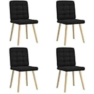 Spisebordsstole Stof - 4 / Sort
