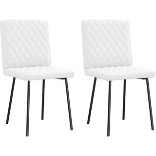 Spisebordsstole Kunstlæder - 2 / Hvid