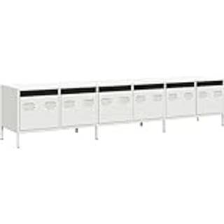 Tv-Bord 135X39X43,5 Cm Koldvalset Stål - 202 cm / Hvid