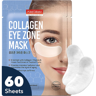 Deluxe Collagen Eye Mask Collagen Pads til kvinder af Purederm 2 Pack med 30 ark/naturlige ?jenlapper med anti-aging og rynkeplejeegenskaber/hj?l