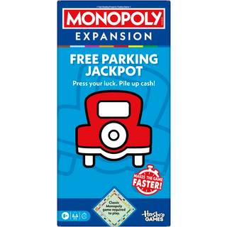 Monopol gratis parkering Jackpot -udvidelse | Tilføj mere sjov til klassisk monopolspil og spil hurtigere | Alder 8 | 2-6 spillere | 40 minutter.