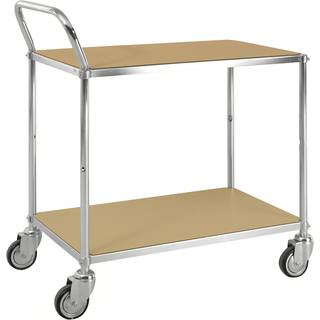 Kongamek 76 x 44 Elektrogalvaniseret ESD-bordvogn, 2 hylder
