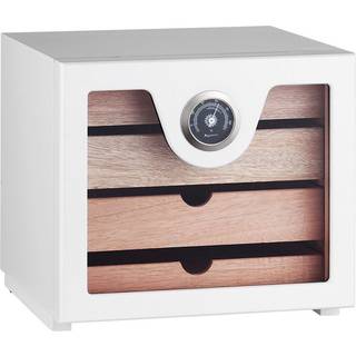 Angelo Angelo Cube Cigar Skuffe Humidor - Hvid med 4 Skuffer
