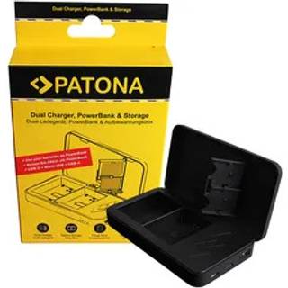 Dual oplader med Powerbank funktion og memory card lagring til Sony NP-FZ100