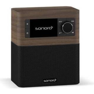 Sonoro Stream valnød - sort - FM- eller digitalt internetbordradio