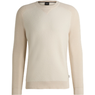 BOSS Ematero Knit Jumper Off White
