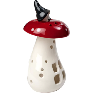 Lanterne Nisse på svamp H.14cm