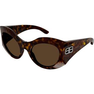 Balenciaga Kvinde BB0256S 002 Solbriller Bio-injekt Havana Brun Geometrisk