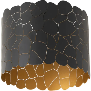 Lindby Aralena loftslampe, sort/guld, metal, Ø 26 cm