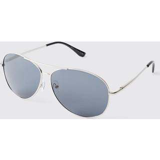 Mens Silver Metal Navigator Sunglasses