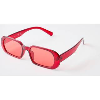 Mens Round Red Plastic Sunglasses