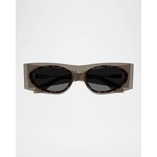 Azzedine Alaia AA0085S 002 57 Solbriller Kvinder Brun - Transparent Pastel Brown Tortoise - 57mm