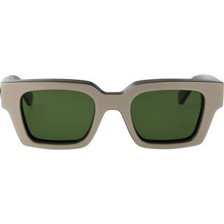 Off-White Unisex OERI126 Virgil 6e55 taupe green Solbriller Acetat Grå Grøn Firkantet Normal