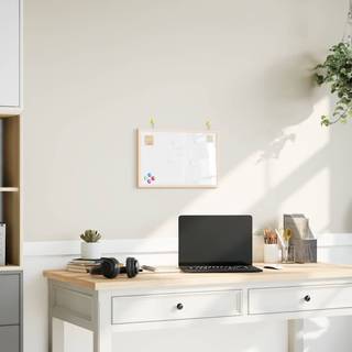 magnetisk whiteboardtavle med ramme af massivt fyrretræ 40x30cm