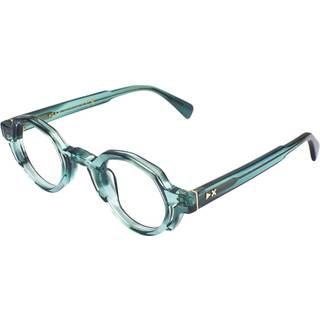 XLAB Unisex Itaca Optiske stel Acetat Grøn strippet Geometrisk Antiriflesso Antiblænding