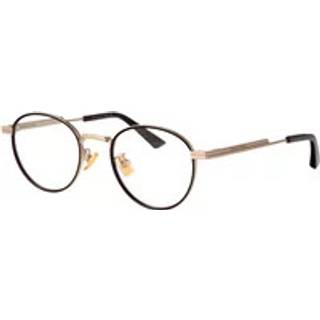 Bottega Veneta Unisex Bottega Veneta BV1337OJ 004 Optiske stel Metal Guld Transparent Rund