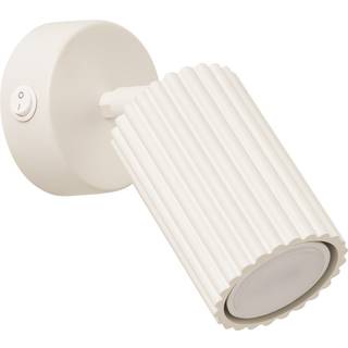Vægspot carbon, beige, udspring 16 cm, kontakt, aluminium