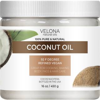 velona kokosolie 92 grader 16 fl oz | 100 % ren og naturlig brerolie | i krukke | Raffineret koldpresset | Hud Ansigt Kropshrpleje | Brug i dag