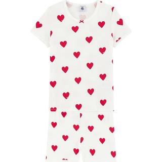 Petit Bateau Hjertemønstret Pyjamas Hvid 5 Y  Hvid  5 år  kvinde