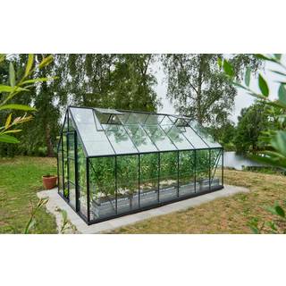 Halls Universal 148 Drivhus Sort m/3 mm hærdet glas
