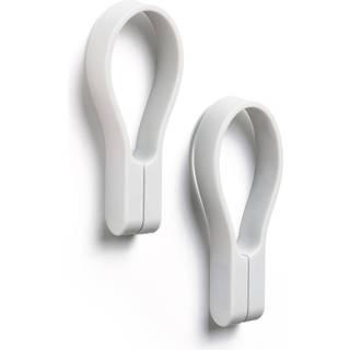 Zone Denmark Loop magnet Håndklædestrop 2 stk. - Soft Grey - 1,8x1x9cm