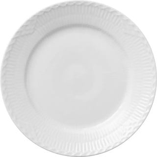 Royal Copenhagen Hvid Halvblonde tallerken - 19 cm