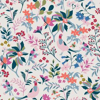 Joules Wallpaper Fields Edge Floral 118569