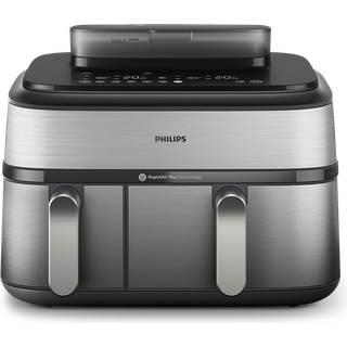 PHILIPS 5000 Series NA555 Airfryer Dual Basket Airfryer 2750W Sølv