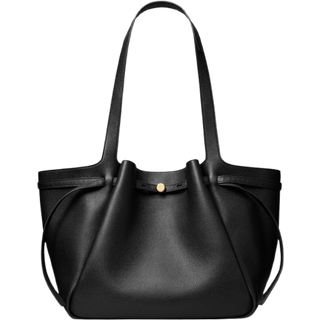 Tory Burch Tory Burch Black Romy Pebbled Tote Bag