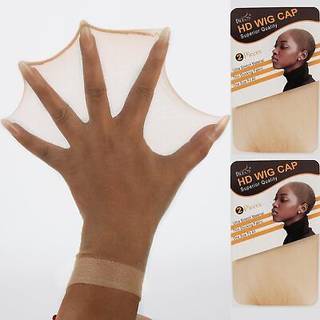 BEEOS hudlignende HD parykhtte 4 stykker usynlig og gennemsigtig ndbar Ultratynde, strkbare strmpehtter til blonder frontparykker skaldet ka