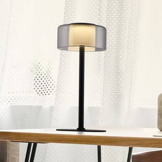 Paul Neuhaus LED-bordlampe Rika, glas, 33 cm høj, dæmpbar