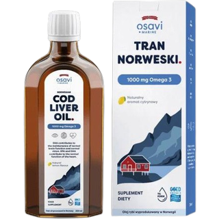 Osavi - Norsk Torskeleverolie 1000 mg med Citronsmag, 250 ml